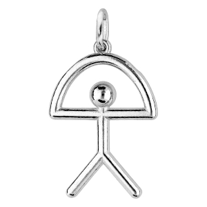 PENDENTIF ARGENT MASSIF RHODIE INDALO TRES GRAND MODELE