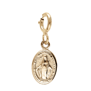 PENDENTIF ARGENT ET DORURE JAUNE MIRACULEUSE  AVEC ANNEAU RESSORT