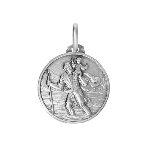 MEDAILLE ARGENT ST CHRISTOPHE 21MM SATINE