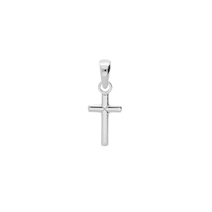 PENDENTIF ARGENT RHODIÉ PETITE CROIX PLATE