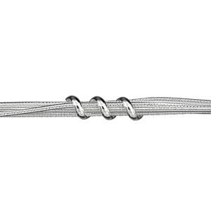 BRACELET ARGENT RHODIÉ MULTI CHAINES 19CM