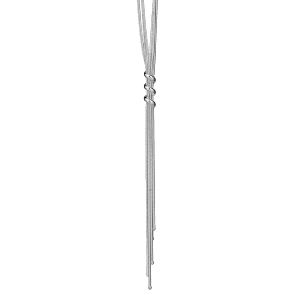 COLLIER ARGENT RHODIÉ Y MULTI CHAINES 43CM