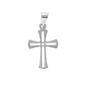 PENDENTIF ARGENT RHODIÉ CROIX 15X10MM ARGENT RHODIÉ