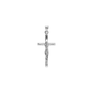 PENDENTIF ARGENT RHODIÉ JÉSUS SUR CROIX 22MM X 12MM