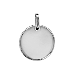 PENDENTIF GALET REGULIER ARGENT EPAISSEUR 1,7MM DIAM 18MM ADAPTABLE SUR BRACELET 026282
