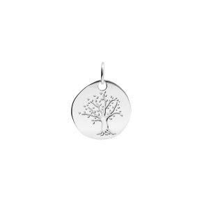 PENDENTIF ARGENT GALET ARBRE DE VIE