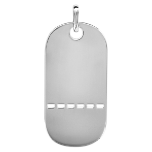 PLAQUE GI ARGENT TROUEE