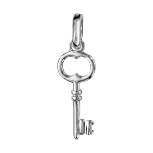 PENDENTIF ARGENT RHODIÉ CLEF