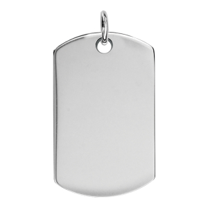 PLAQUE GI ARGENT 23X40 PANS ARRONDIS AVEC BELIERE