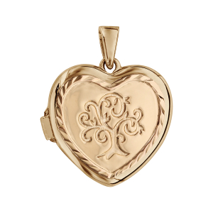 PENDENTIF CASSOLETTE COEUR AVEC ARBRE DE VIE 20MM ARGENT ET DORURE JAUNE (1 OU 2 PHOTOS DROITE ET GAUCHE)
