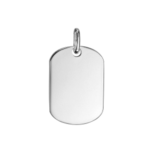 PLAQUE GI  PRESTIGE ARGENT PETIT MODELE 16x23 PANS ARRONDIS