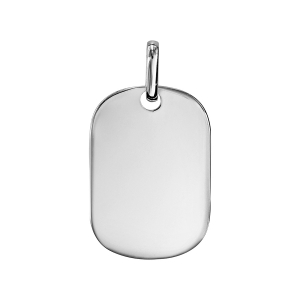 PLAQUE GI PRESTIGE ARGENT MOYEN MODELE 18x25,70 PANS ARRONDIS
