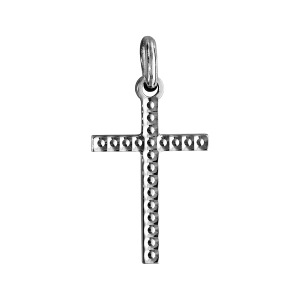 PENDENTIF ARGENT RHODIÉ PETITE CROIX DIAMANTE