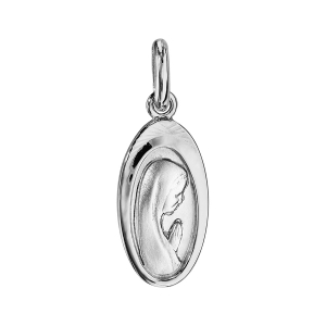 PENDENTIF ARGENT RHODIÉ VIERGE