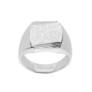 CHEVALIERE TONNEAU DIAMANTEE ARGENT