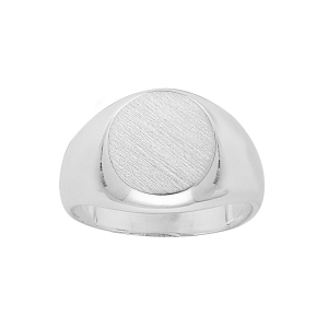 CHEVALIERE OVALE ARGENT