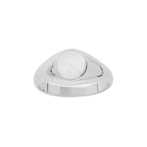 CHEVALIERE OVALE 10*08 ARGENT