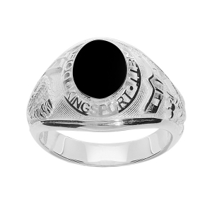 CHEVALIERE AMERICAINE INDIAN + ONYX IMITATION