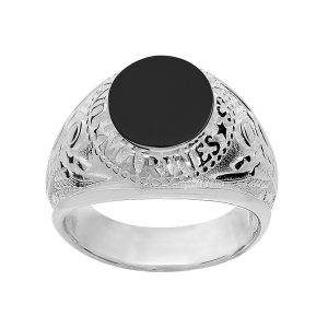 CHEVALIERE   US ARMY  AIGLE + ONYX IMITATION