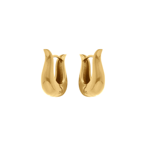 BOUCLES D'OREILLES ACIER DORÉ ARTICULÉE 16MM