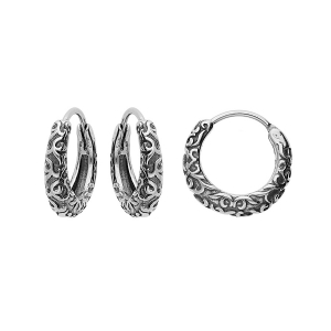 CRÉOLES ACIER PATINÉ MOTIFS