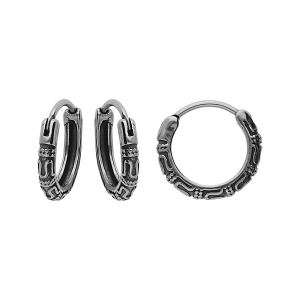 CRÉOLES ACIER PATINÉ MOTIFS