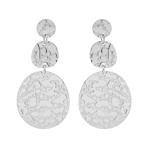 BOUCLES D'OREILLES TIGE ACIER EMBOSSÉ