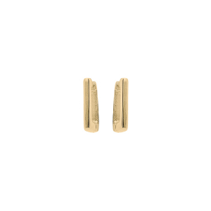 CRÉOLES ACIER ET PVD JAUNE CARRÉ 11MM