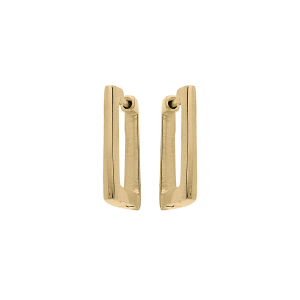 CRÉOLES ACIER ET PVD DORÉ CARRÉ 18MM