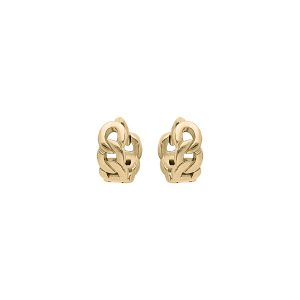 CRÉOLES ACIER ET PVD JAUNE MAILLES 10MM