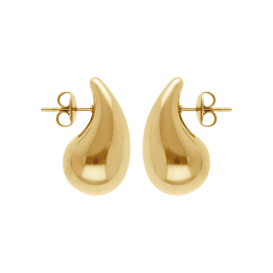 BOUCLES D'OREILLES TIGE ACIER PVD DORÉ