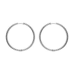 CRÉOLES ACIER TRESSE ARTICULÉE 40MM