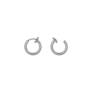 CRÉOLES ACIER TUBE 11MM  SYSTEME CLIP ET RESSORT