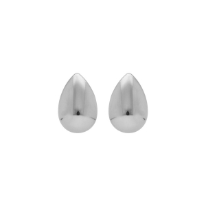 BOUCLES D'OREILLES TIGE ACIER GOUTTE HAUTEUR 28MM X 20MM LARGEUR