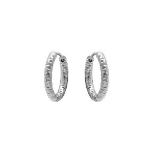 CRÉOLES ACIER DIAMANTEES ARTICULEES 17MM