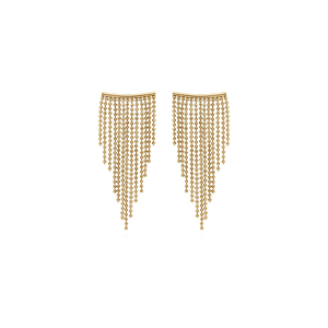 BOUCLES D'OREILLES TIGE ACIER DORÉ DRAPÉ