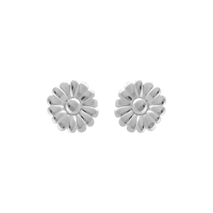 BOUCLES D'OREILLES TIGE ACIER FLEUR  16MM