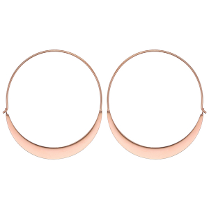 CREOLES ACIER ET PVD ROSE PLATE