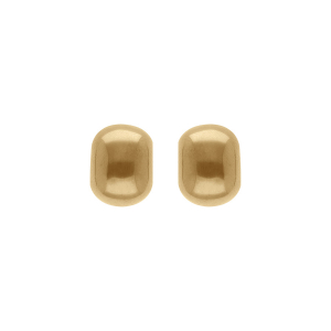 BOUCLES D'OREILLES TIGE ACIER DORÉ DEMI CRÉOLES