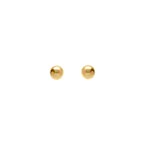 BOUCLES D'OREILLES TIGE ACIER DORÉ BOULE 4MM