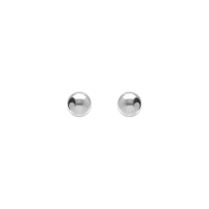 BOUCLES D'OREILLES TIGE ACIER BOULE 5MM