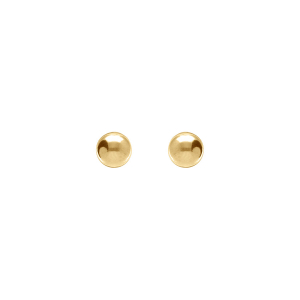 BOUCLES D'OREILLES TIGE ACIER DORÉ BOULE 5MM