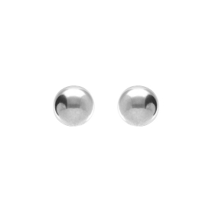 BOUCLES D'OREILLES TIGE ACIER BOULE 8MM