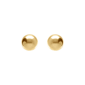BOUCLES D'OREILLES TIGE ACIER DORÉ BOULE 8MM