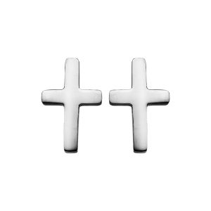 BOUCLES D'OREILLES TIGE ACIER CROIX
