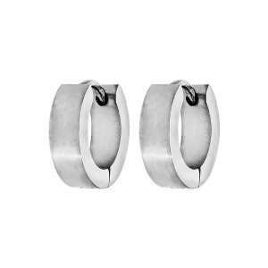 BOUCLES D'OREILLES CREOLE RUBAN ACIER