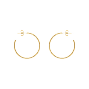 CRÉOLES ACIER DORÉ 28 MM