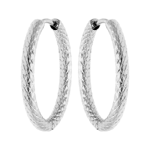 CRÉOLES ACIER ARTICULEES 25MM MOTIF EPIS