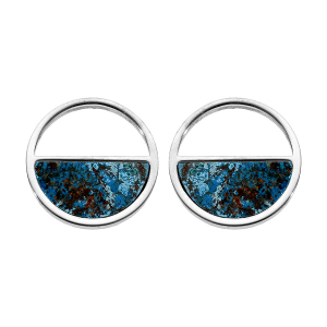BOUCLES D'OREILLES TIGE ACIER CHRYSOCOLLE VÉRITABLE