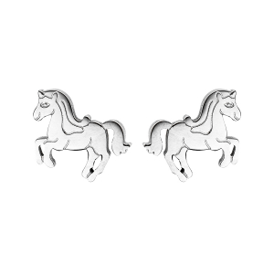 BOUCLES D'OREILLES TIGE ACIER LICORNE